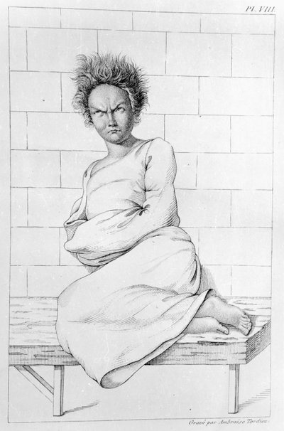Woman in a straitjacket (illustration for 